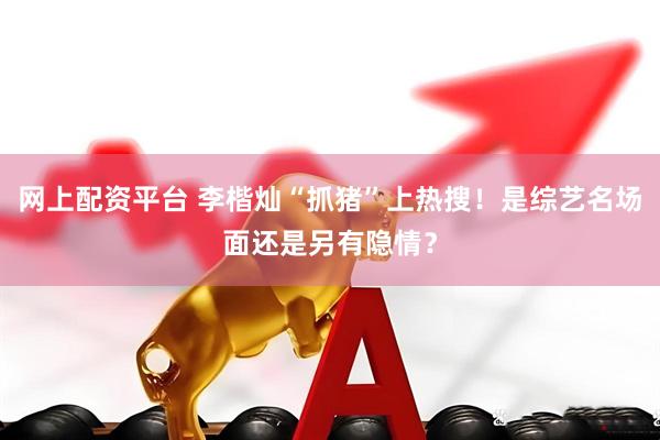网上配资平台 李楷灿“抓猪”上热搜！是综艺名场面还是另有隐情？